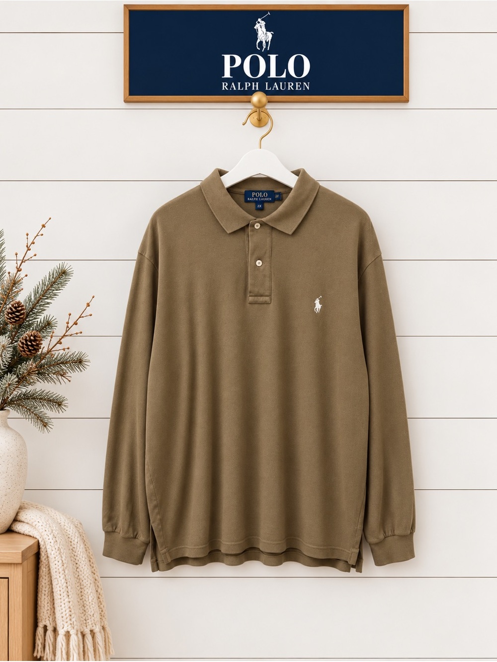 Polo Ralph Lauren Long-Sleeve Polo Shirt – Size 2XL Tall